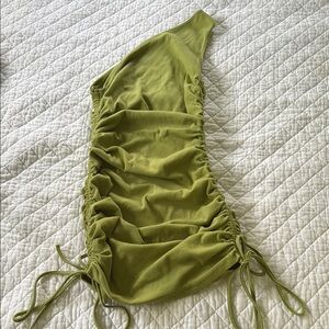 SHEIN Green Bodysuit with Ruched Detailing